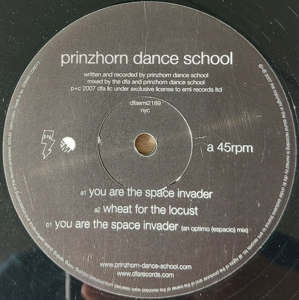 Prinzhorn Dance School - You Are The Space Invader (An Optimo (Espacio) Mix) 12"