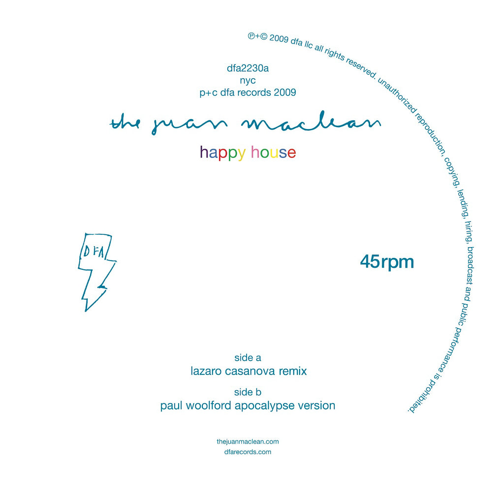The Juan Maclean - Happy House (Remixes #1) 12"