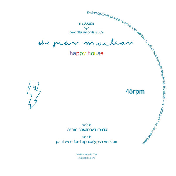 The Juan Maclean - Happy House (Remixes #1) 12"