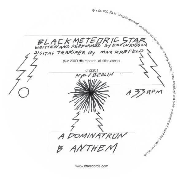 Black Meteoric Star - Dominatron b/w Anthem 12"