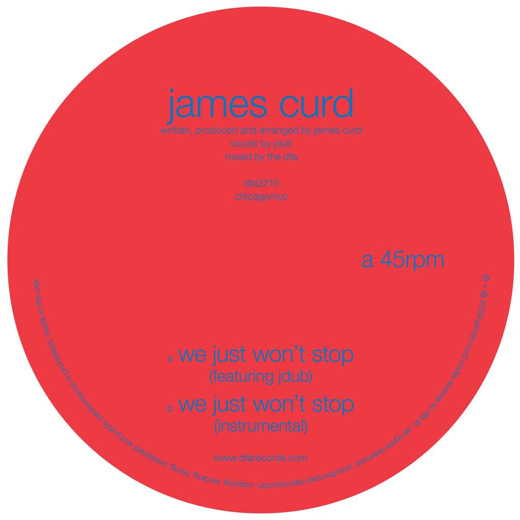 James Curd - We Just Won't Stop 12"