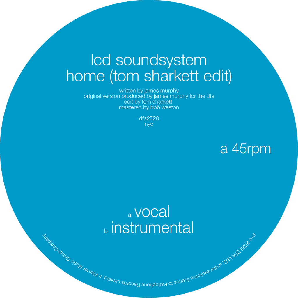 LCD Soundsystem - Home (Tom Sharkett Edit) 12"