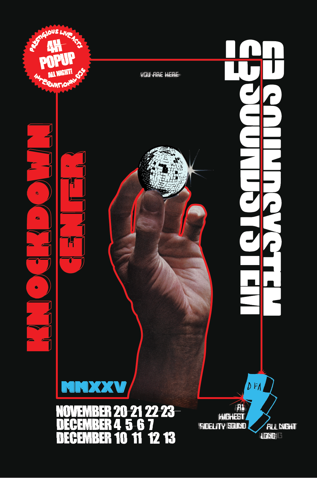 LCD Soundsystem Knockdown Center 2025 Poster