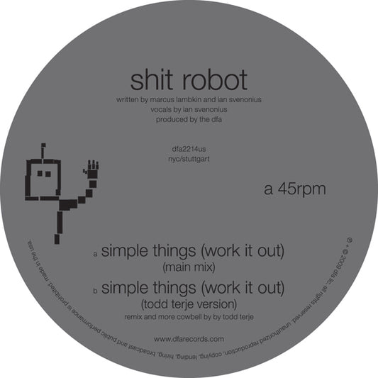 Shit Robot - Simple Things (Work It Out) Todd Terje Version 12"