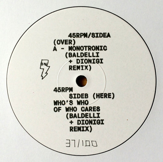 Museum Of Love - Monotronic & Who's Who Of Who Cares Baldelli & Dionigi Remixes (White Label) 12"