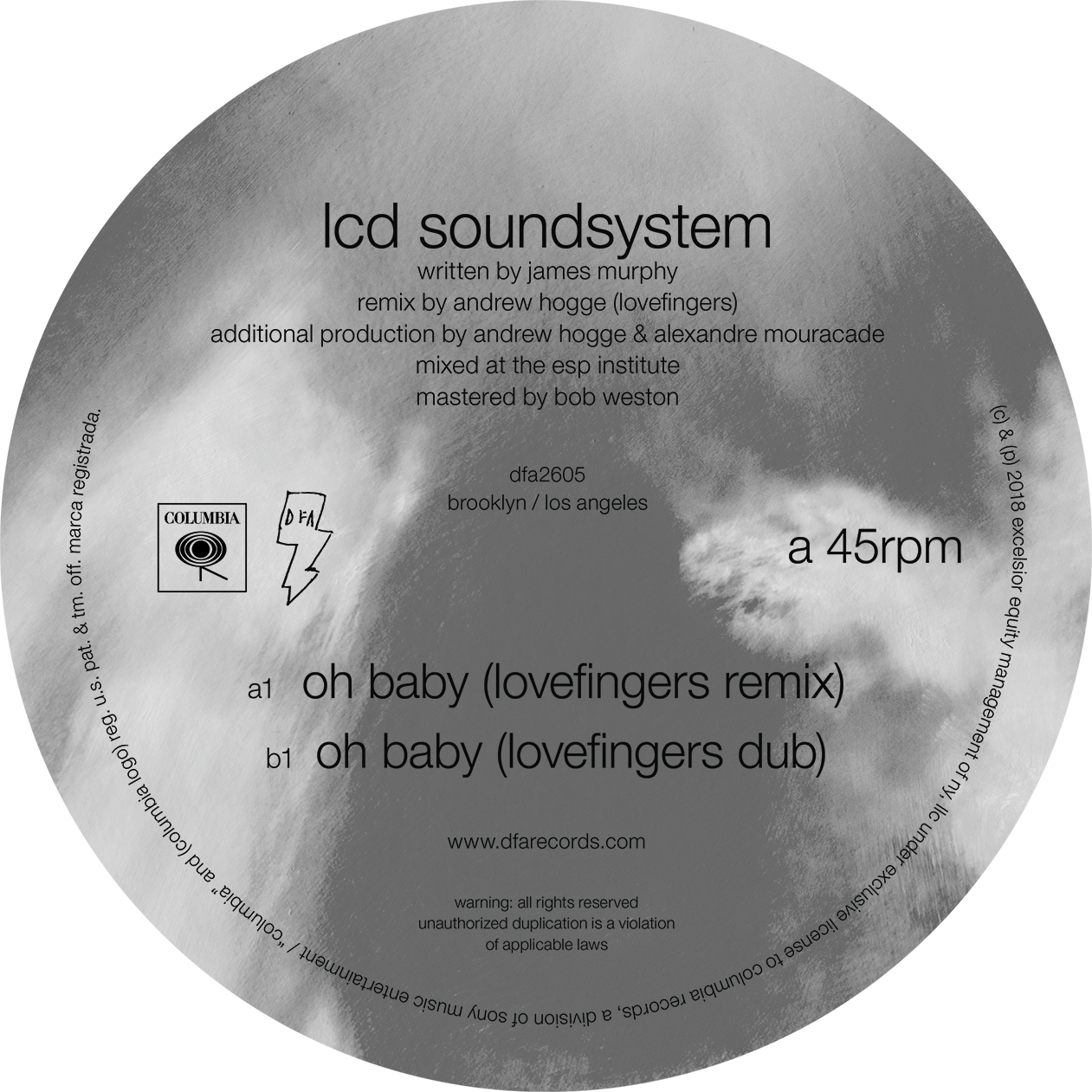 LCD Soundsystem - Oh Baby (Lovefingers Remixes) 12"